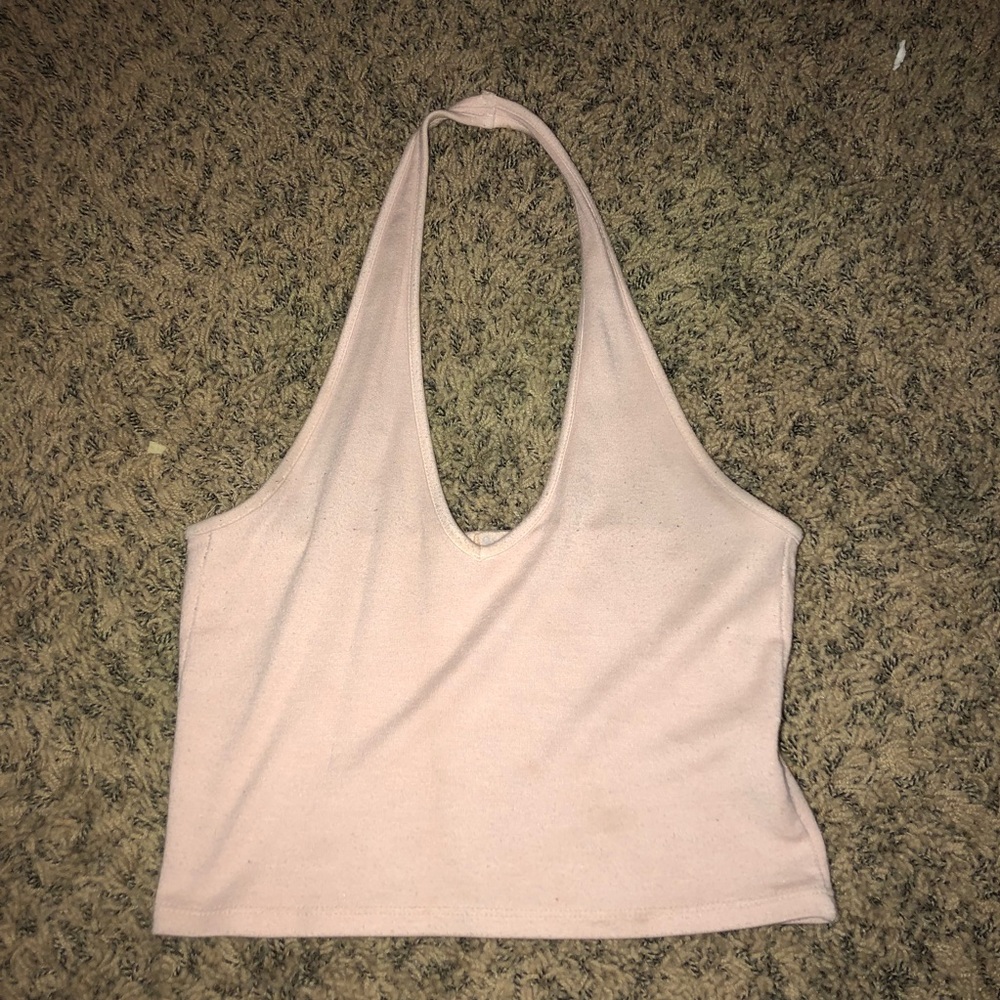 Light pink cropped Halter top